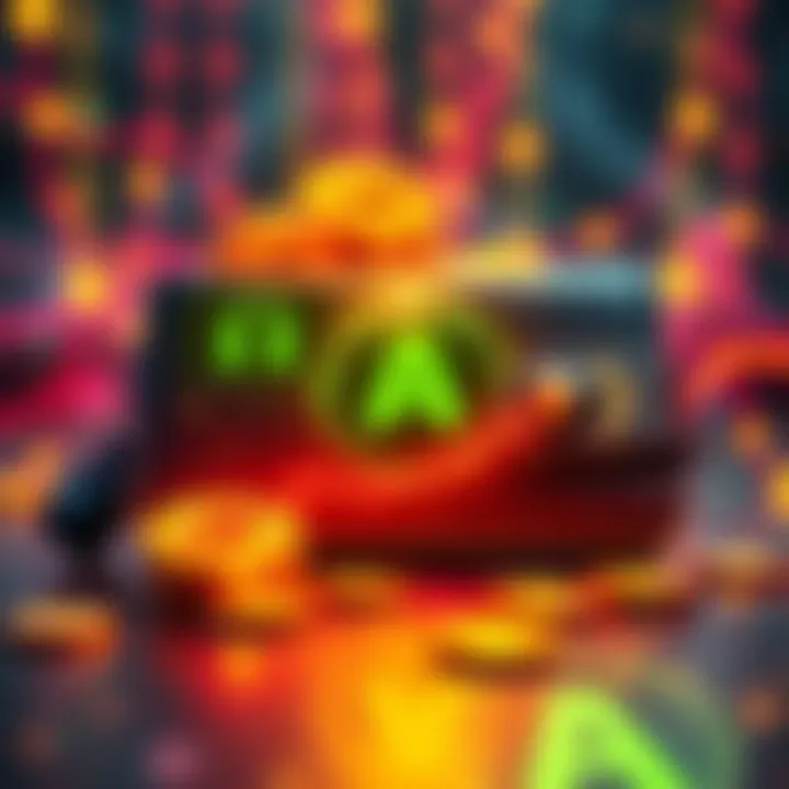 Visual representation of a digital wallet with ADA coins and an address link