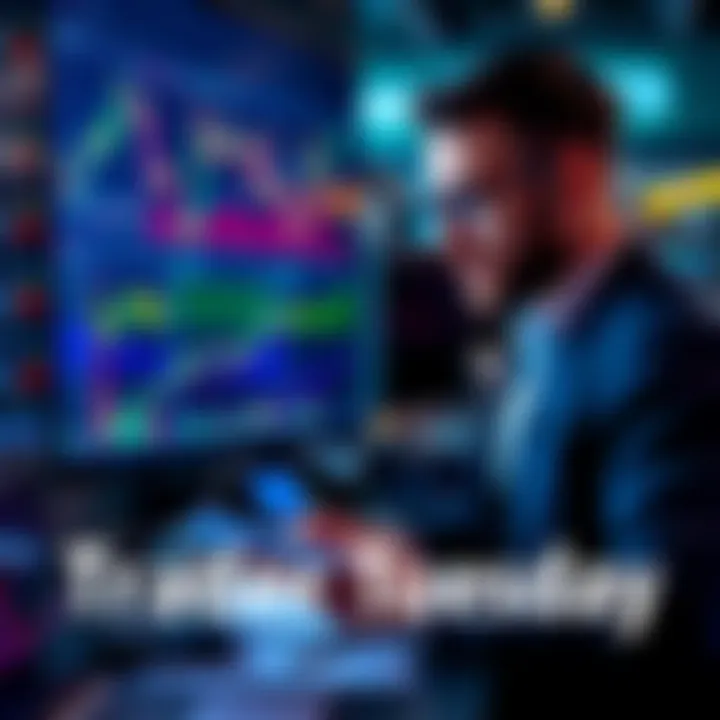 A trader looking at charts and graphs to compare active trading and passive gains in DeFi