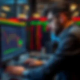 A beginner trader examines stock charts on a computer, contemplating missed gains and profits.