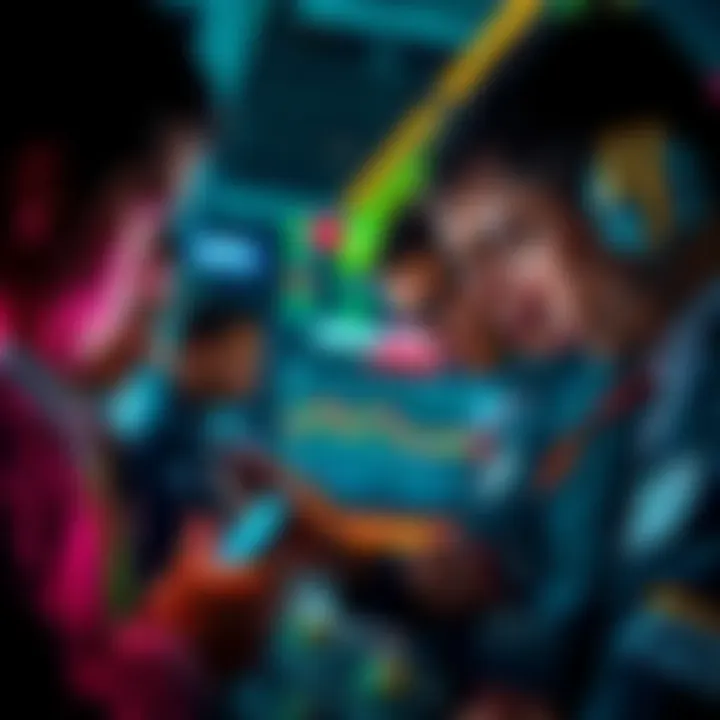 Traders Counting Losses in Cryptocurrency A group of traders looking worried while checking their cryptocurrency portfolios on devices, showing negative trends on screens.
