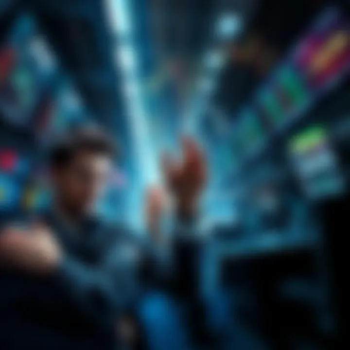 A graphic showing frustrated traders reacting to liquidations and market losses, with visuals of financial charts dropping sharply, symbolizing the downturn.