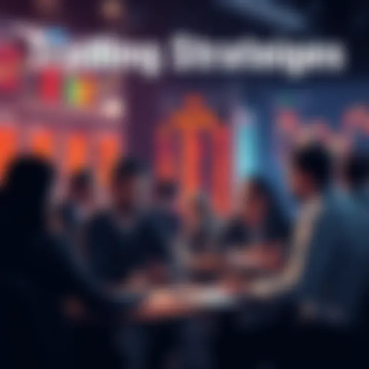 People engaging in a discussion about trading strategies and events