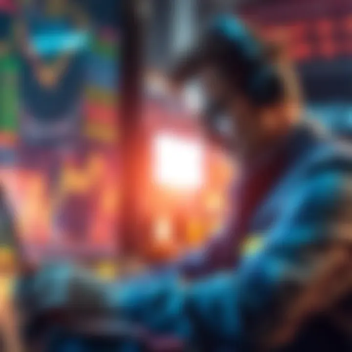 Trader analyzing market trends with high leverage on Bitcoin and Ethereum