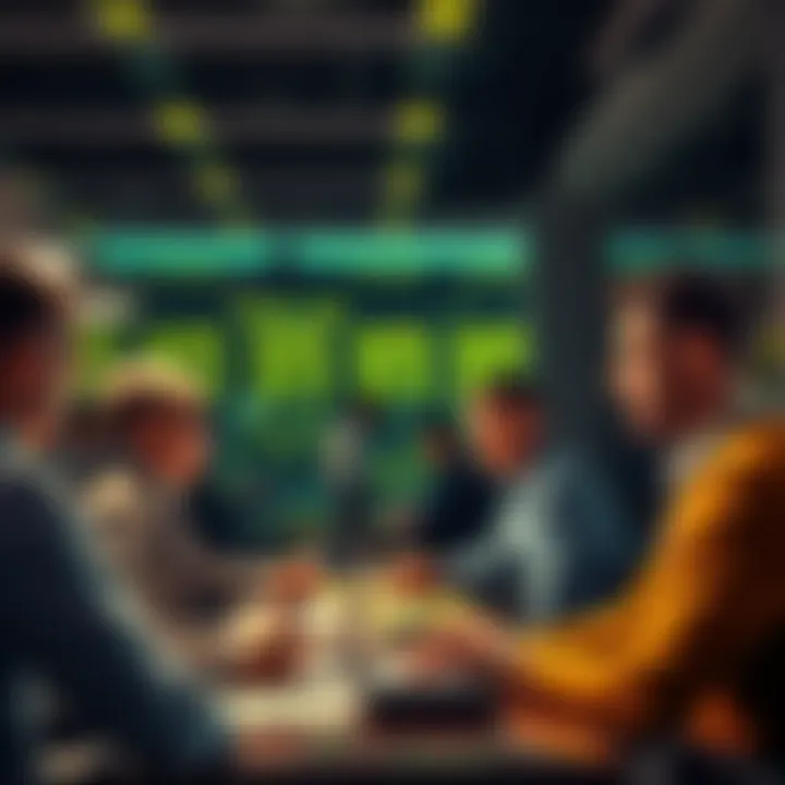 People sharing trading insights and ideas in a discussion forum