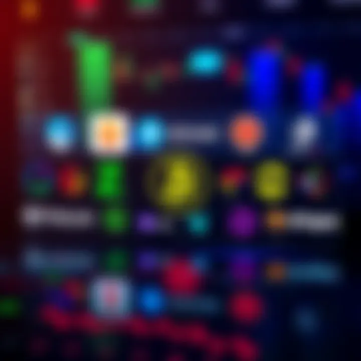 A visual comparison of different cryptocurrency trading platforms, showing logos and features of each one.