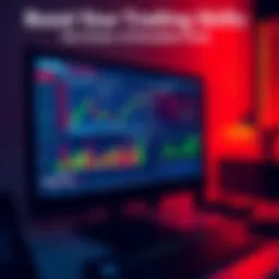 A computer screen displaying a trading simulator with historical charts and graphs showing market movements