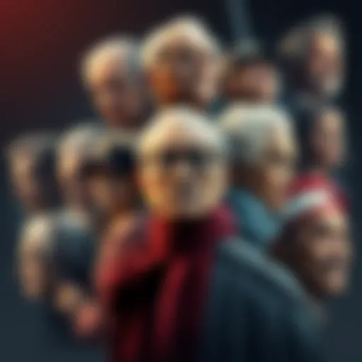 A collage of influential cultural icons from various eras, symbolizing their impact on society and culture.