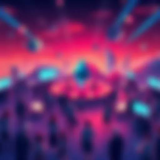 Illustration of Trezor community initiatives with engaging content and rewards for members