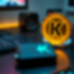 A Trezor cold wallet displayed alongside the Kraken exchange logo on a desk