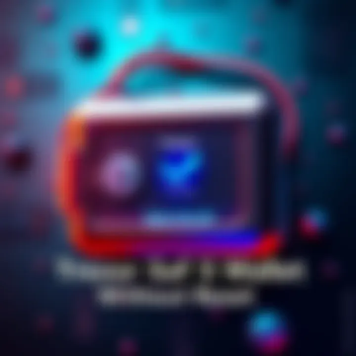 Illustration of a Trezor Safe 5 wallet with a checkmark and backup words displayed.