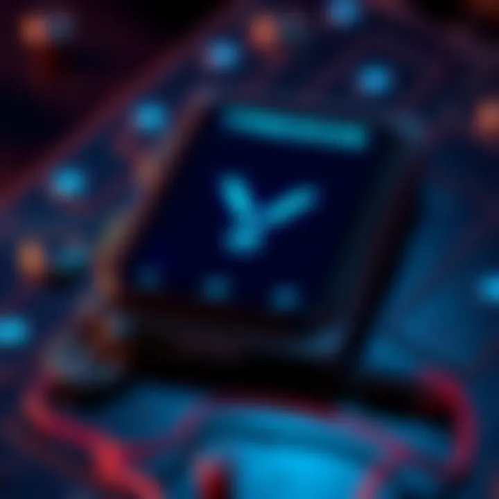A Trezor hardware wallet displaying the XRP logo, symbolizing secure cryptocurrency management.