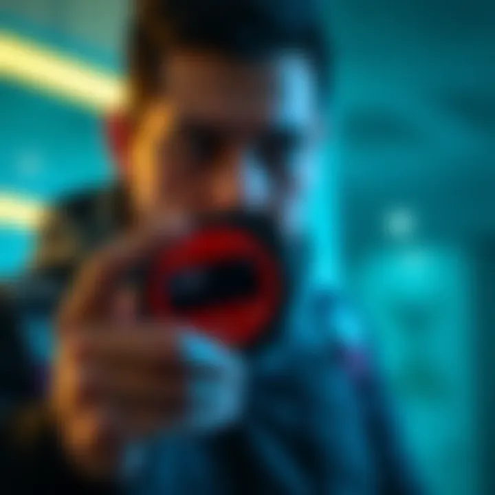 A person holds a Ledger Nano X device displaying an error message while looking concerned.