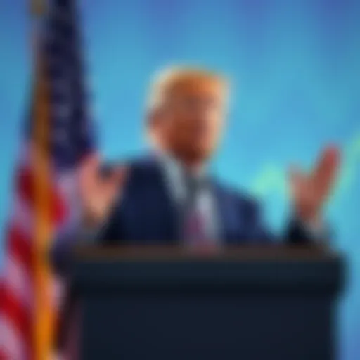 Donald Trump explaining economic concepts at a podium in 2026