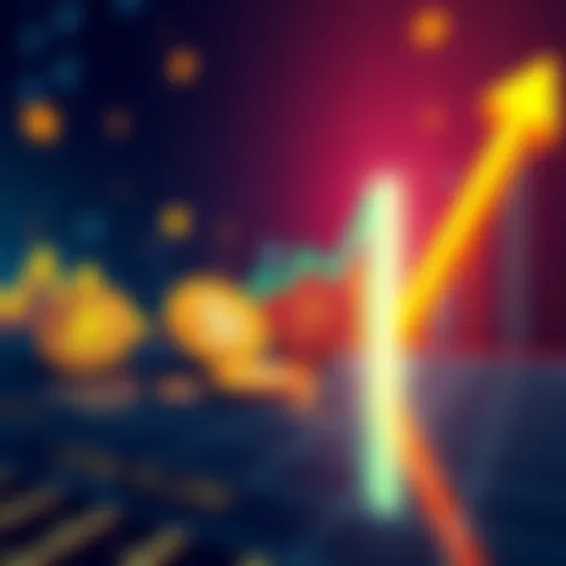 An illustration showing a downward trend in a financial graph alongside symbols of cryptocurrency, representing the Trump family's significant losses in the crypto market.