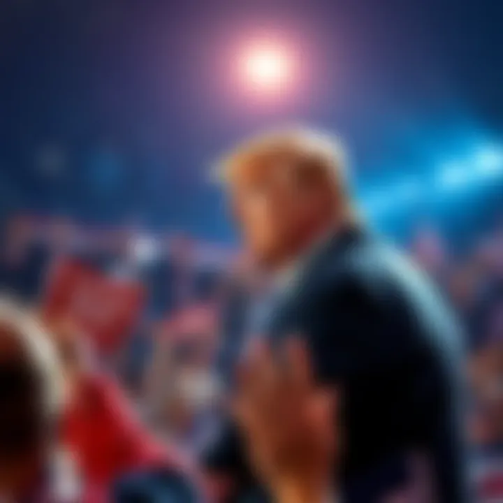Trump speaking to crowd President Trump expressing feelings toward MAGA supporters during a public event