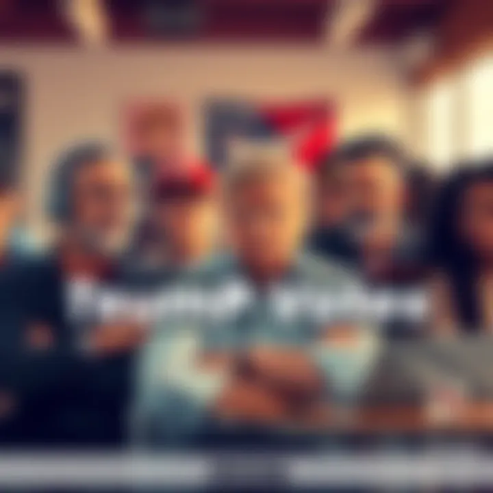 A group of diverse voters, including crypto enthusiasts, looking concerned and discussing their feelings about Trump in a casual setting.