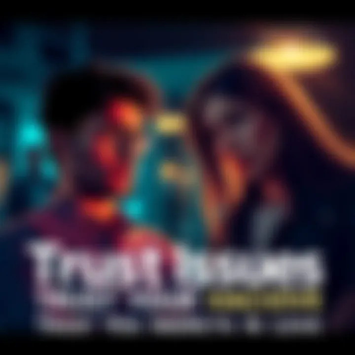 A worried couple discussing trust issues, with one person looking concerned while the other listens attentively.