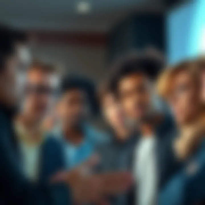 A group of diverse people discussing and analyzing statements made by leaders, showing expressions of trust and skepticism.