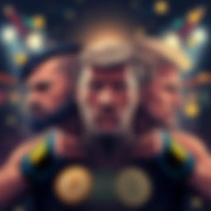 UFC Fighters Paid in Cryptocurrency UFC fighters receiving payments in cryptocurrency linked to Trump's company, with an illustration of fighters and digital currency symbols.