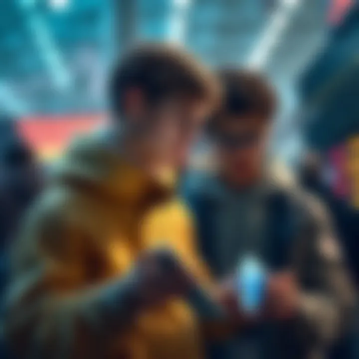 Visual representation of UK youth engaging with cryptocurrency in contrast to traditional stock markets