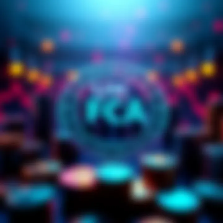 A graphic showing the UK FCA logo with digital tokens representing asset management innovation