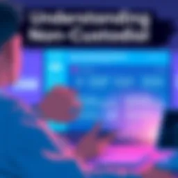 Understanding Non-Custodial in DeFi Illustration showing a person analyzing DeFi applications with various permissions and approvals displayed on a screen
