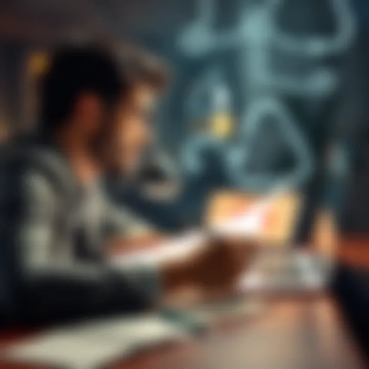 A person discovering a new strategy for quick results, surrounded by notes and a laptop.