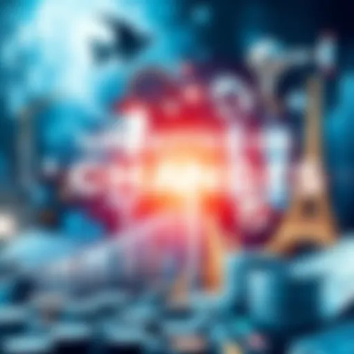 A collage of various industries reflecting recent changes, like technology, healthcare, and finance.