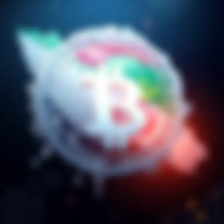 A graphic showing a frozen digital currency symbol with a map of Iran in the background