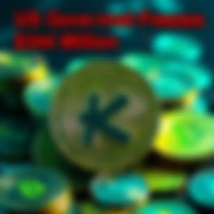 Graphic showing cryptocurrency coins with a lock symbol, representing the freezing of Iranian funds by the US government.