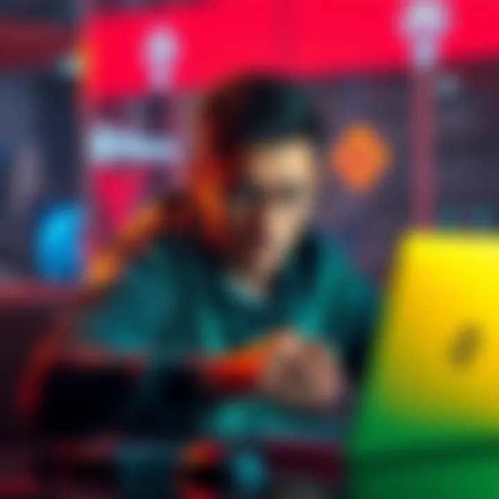 A person looking frustrated while trying to remember Binance login credentials on a laptop