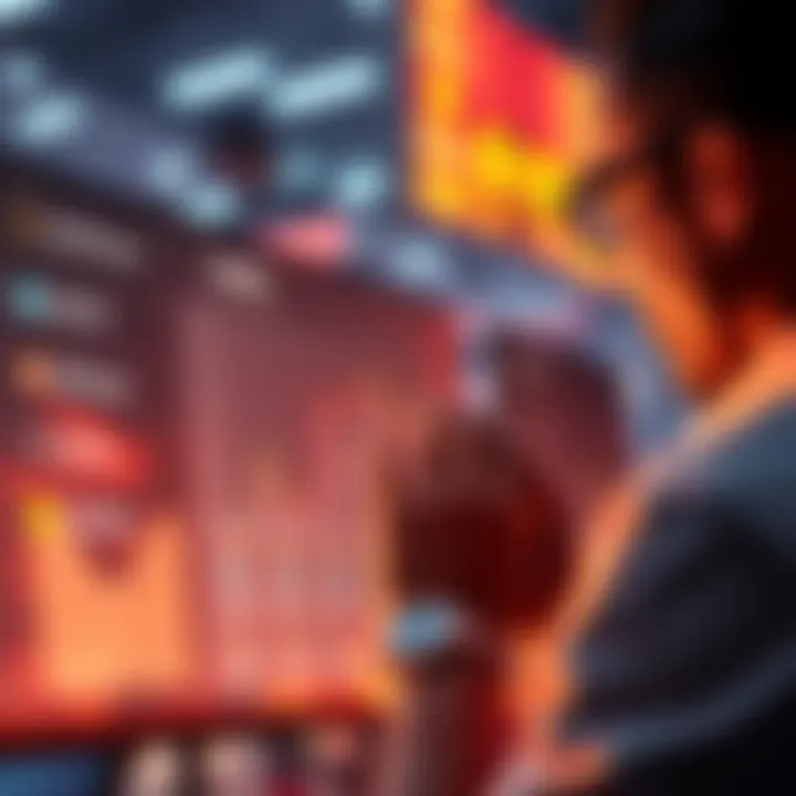User Exploring USDC Transactions A person looking at a digital screen showing cross-chain USDC transfer options and fees