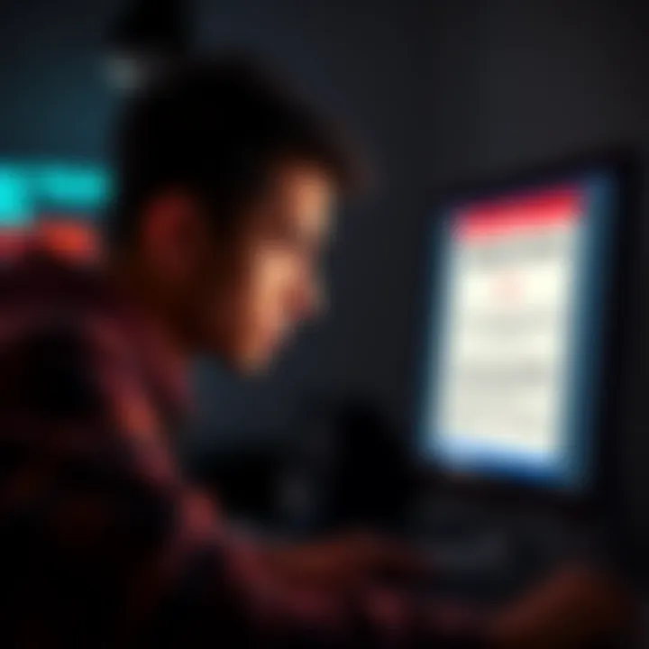 A user looking frustrated while staring at a computer screen showing a termination notice from Gemini.