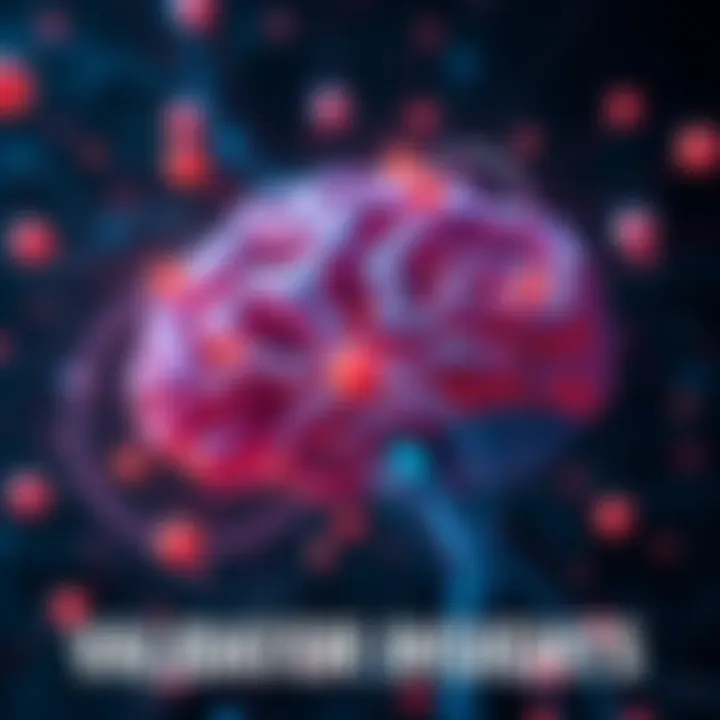 An abstract representation of a validator's thought process, showcasing complexity and intelligence.