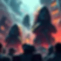Illustration of four large validators overshadowing smaller ones, symbolizing the power struggle in decentralization.