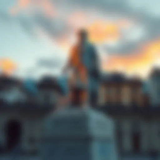 The Satoshi statue in Lugano showing signs of vandalism, with graffiti and damage visible.