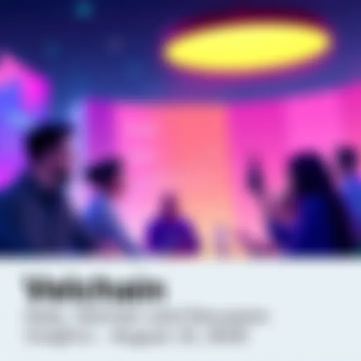 People engaging in conversation about Vechain and blockchain advancements in a virtual forum setting.