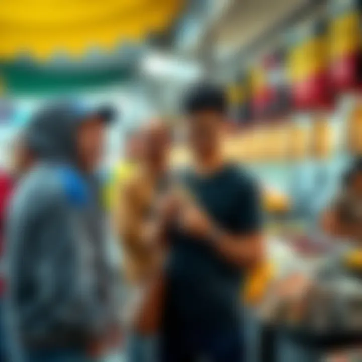 Local people in Venezuela converting cash to Tether's USDT stablecoin at a market