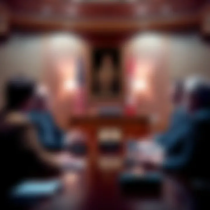 A group of Virginia lawmakers in a meeting discussing the proposal to ban license plate cameras
