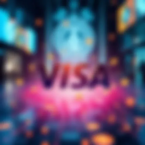 Visual representation of Visa's stablecoin pilot program enhancing global payments with digital currency symbols