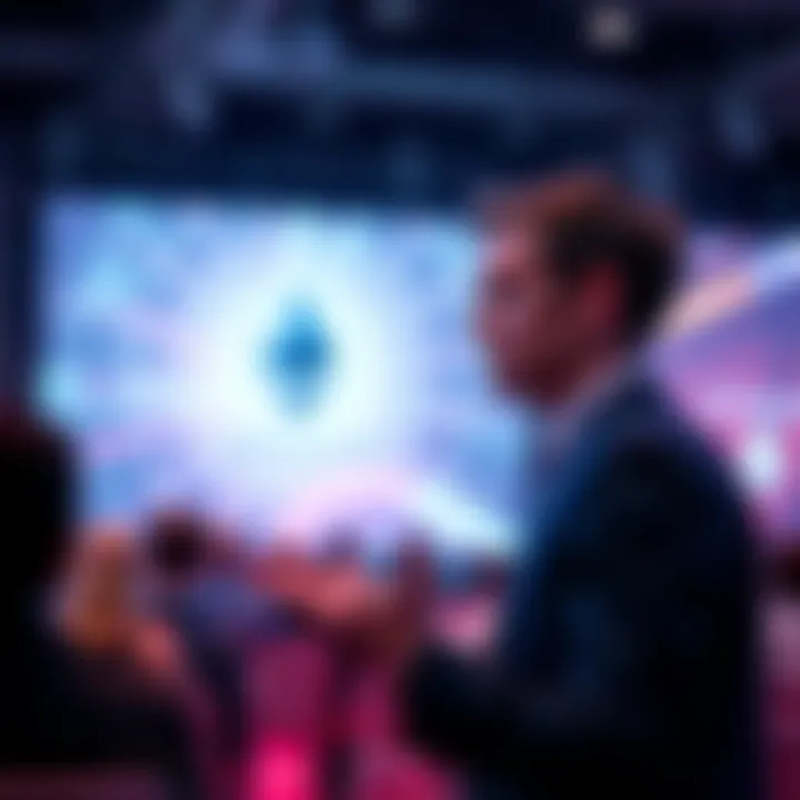 Vitalik Buterin discussing Ethereum's advancements in a conference setting