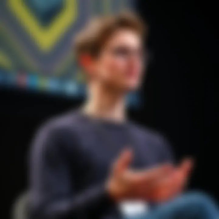 Vitalik Buterin discussing Ethereum's security and decentralization on stage