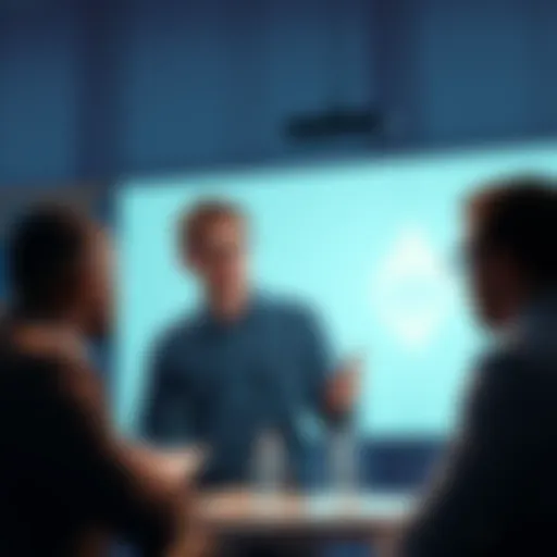 Vitalik Buterin presenting plans for Lean Ethereum to a group of people