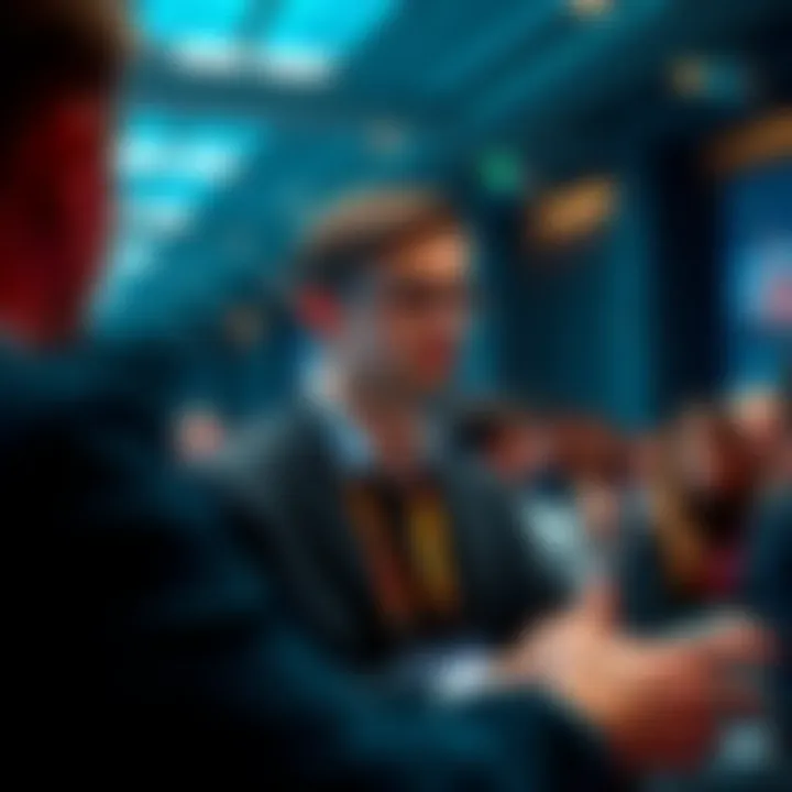 Vitalik Buterin speaking at a conference about AI risks in cryptocurrency wallets, with an audience listening attentively.