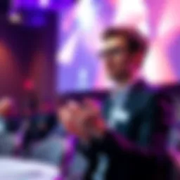 Vitalik Buterin speaking at a conference about Ethereum's vision for decentralization and privacy