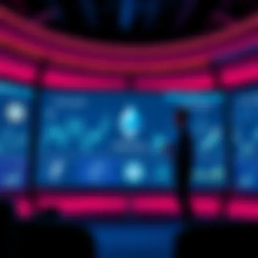 Vitalik Buterin stands in front of a large screen showing plans for Ethereum's performance upgrade