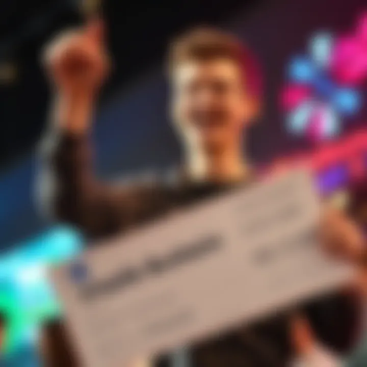 Vitalik Buterin smiling and holding a $70,000 check, celebrating his success in prediction markets