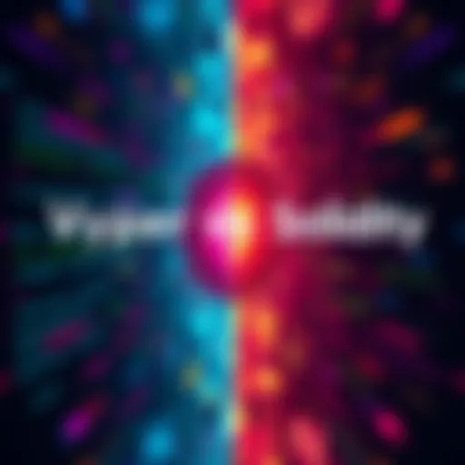 A side-by-side comparison of Vyper and Solidity programming languages for Web3, showing code snippets and Python elements.