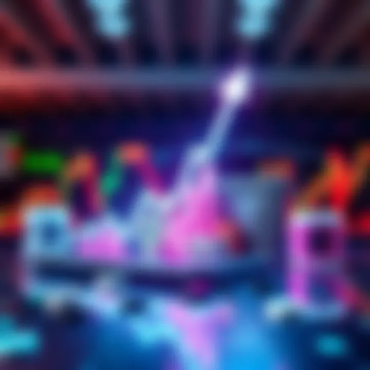 A graphic showing a digital wallet with a rising profit chart and images related to trading and finance, symbolizing a profitable trade during a political turmoil.