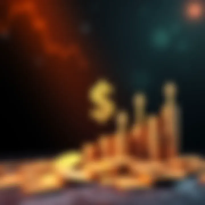 A visual representation of financial growth through daily earnings, featuring a symbol of money and upward arrows.